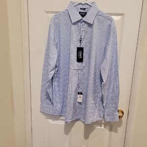 Chaps Men's Light Blue Gingham Dress Shirt